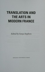 Translation and the arts in modern France
