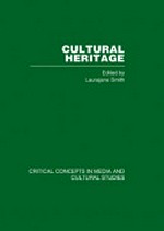 Cultural heritage: Vol. 1 History and concepts