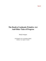 The death of authentic primitive art and other tales of progress