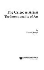 The critic is artist: the intentionality of art