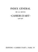 Index général de la revue Cahiers d'art, 1926-1960