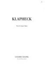 Klapheck [exposition: 29 octobre - 26 novembre 1997]