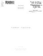 Rober Racine [publié à l'occasion de l'exposition "Rober Racine", organisée par le Musée des beaux-arts du Canada, Ottawa]