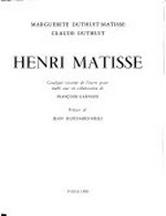 Henri Matisse: catalogue raisonné de l'oeuvre gravé