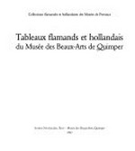 Tableaux flamands et hollandais du Musée des Beaux-Arts de Quimper [Institut Néerlandais, Paris, 13.3.-26.4.1987]