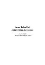 Jean Dubuffet, expériences musicales