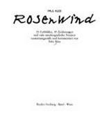 Paul Klee, Rosenwind, 25 Farbbilder: 30 Zeichnungen und viele autobiografische Notizen