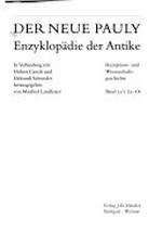 Der neue Pauly (DNP) : Enzyklopädie der Antike Rezeptions- und Wissenschaftsgeschichte, Bd. 15/1 La - Ot