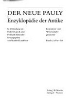 Der neue Pauly (DNP) : Enzyklopädie der Antike Rezeptions- und Wissenschaftsgeschichte, Bd. 15/2 Pae - Sch