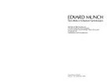 Edvard Munch: sein Werk in Schweizer Sammlungen : Kunstmuseum Basel, 9.9.-22.9.1985