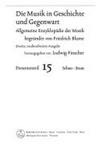 Die Musik in Geschichte und Gegenwart: allgemeine Enzyklopädie der Musik Personenteil 15 Schoo- Stran