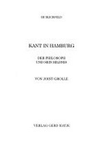 Kant in Hamburg: der Philosoph und sein Bildnis : Hamburger Kunsthalle, 7.4. - 18.6.1995