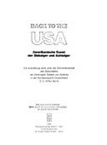 Back to the USA: amerikanische Kunst der siebziger und achtziger Jahre : Kunstmuseum Luzern, 29.5.-31.7.1983, Rheinisches Landesmuseum Bonn, 27.10.1983-15.1.1984, Würt. Kunstverein Stuttgart, April bis Juni 1984