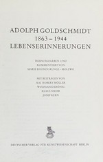 Adolph Goldschmidt, 1863-1944: Lebenserinnerungen