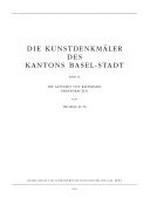 Die Kunstdenkmäler des Kantons Basel-Stadt: Bd. 6 Die Altstadt von Kleinbasel, Profanbauten / von Thomas Lutz
