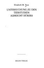 Untersuchungen zu den Tierstudien Albrecht Dürers