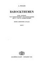 Barockthemen: eine Auswahl von Verzeichnissen zur Ikonographie des 17. und 18. Jahrhunderts
