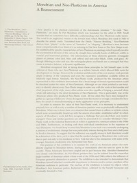 Mondrian and neo-plasticism in America [published on the occasion of an exhibition at the Yale University Art Gallery, October 18 to December 2, 1979]