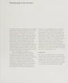 The window in photographs [this publication is issued on the occasion of the exhibition "At the window: the photographer's view", on view at the J. Paul Getty Museum at the Getty Center, Los Angeles, from October 1, 2013, to January 5, 2014]