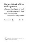Die Musik in Geschichte und Gegenwart: allgemeine Enzyklopädie der Musik Personenteil 4 Cam - Cou