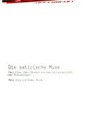 Die satirische Muse: Paul Klee, Hans Bloesch und das Editionsprojekt "Der Musterbürger"